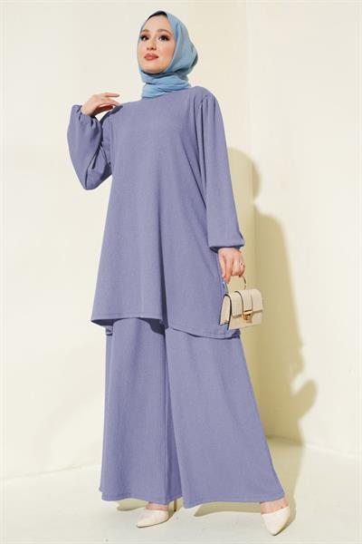 Tunik Pantolon Alt Üst Takım 6663 - Lila