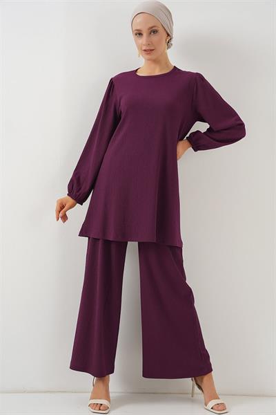 Tunik Pantolon Alt Üst Takım 6663 - Mor