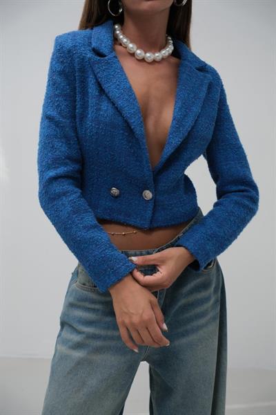 Tüvit Crop Blazer Ceket