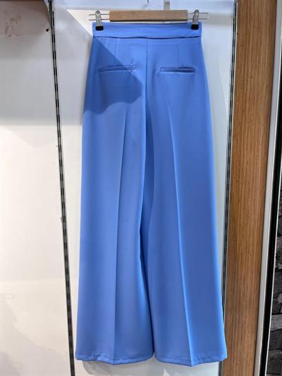 Üç Düğme Detayli Palazzo Pantolon