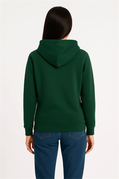 Üç İplik Kapüşonlu Kanguru Çepli SweatShirt Hoodie - Haki