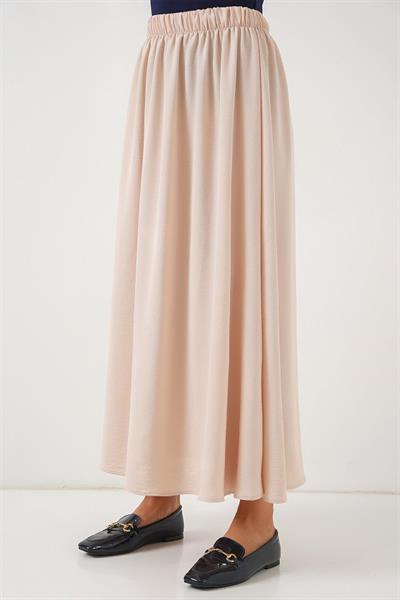 Uzun Ayrobin Etek 8050 - Bej