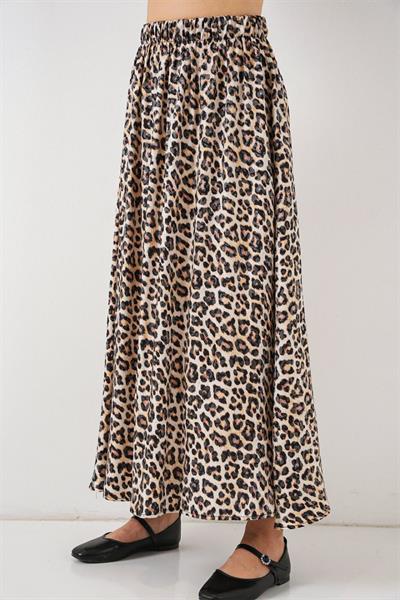 Uzun Ayrobin Etek 8050 - C. Kahverengi