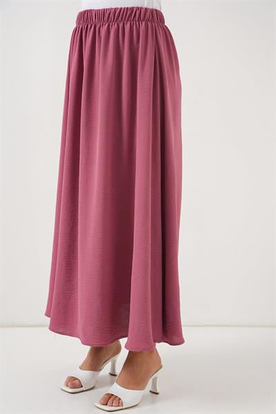 Uzun Ayrobin Etek 8050 - Gül Kurusu