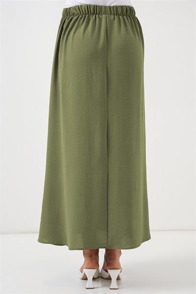 Uzun Ayrobin Etek 8050 - Haki