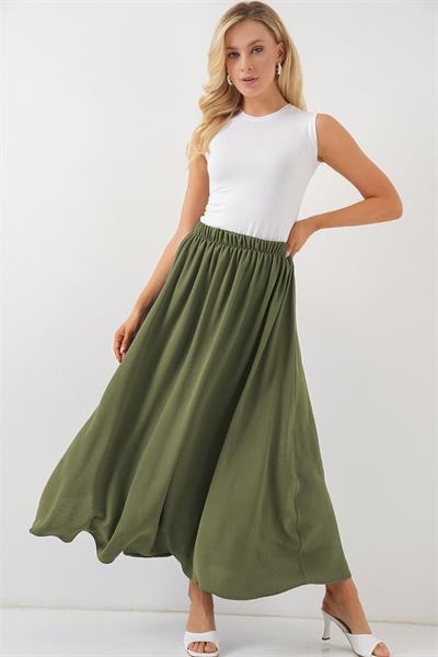 Uzun Ayrobin Etek 8050 - Haki