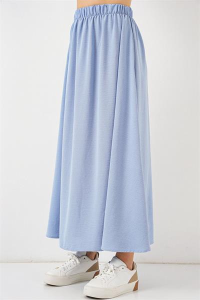 Uzun Ayrobin Etek 8050 - Mavi