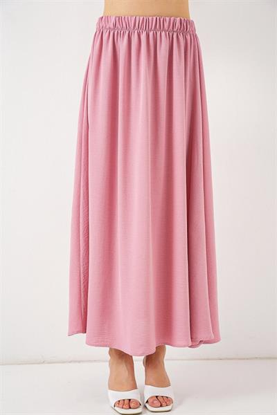 Uzun Ayrobin Etek 8050 - Pudra