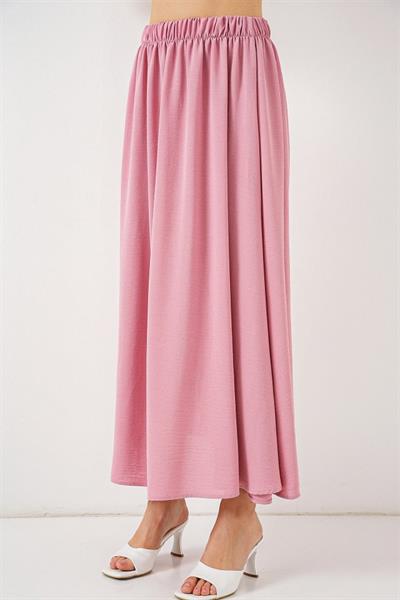 Uzun Ayrobin Etek 8050 - Pudra