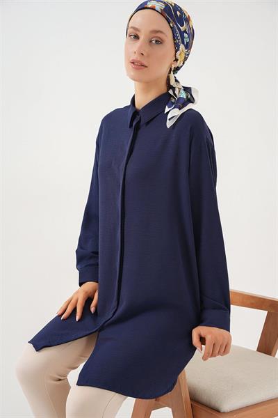 Uzun Gömlek Tunik 5945 - Lacivert