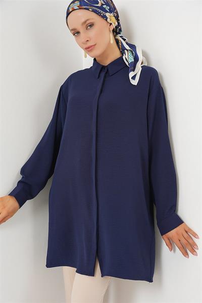Uzun Gömlek Tunik 5945 - Lacivert