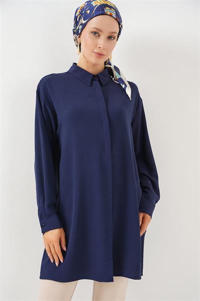 Uzun Gömlek Tunik 5945 - Lacivert