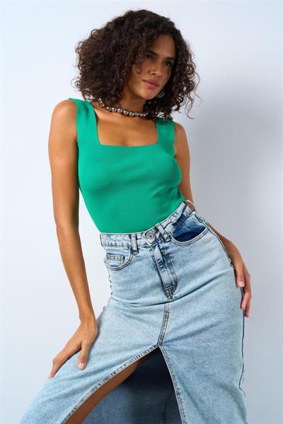 Uzun Kare Atlet - Benetton Yeşili