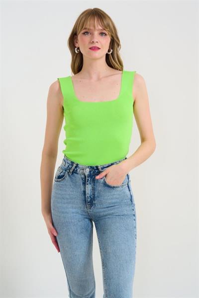 Uzun Kare Atlet - Limon Yeşili