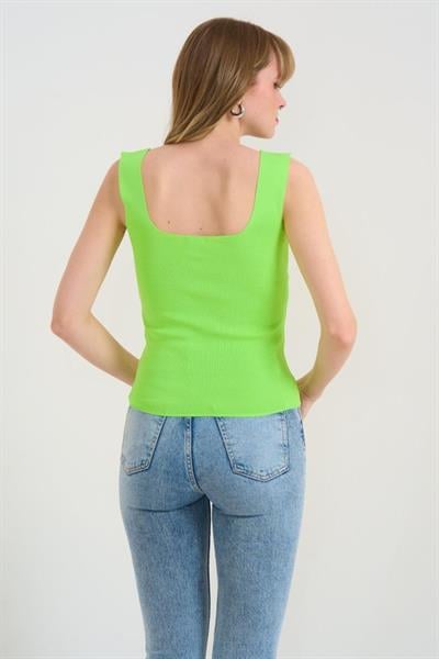 Uzun Kare Atlet - Limon Yeşili