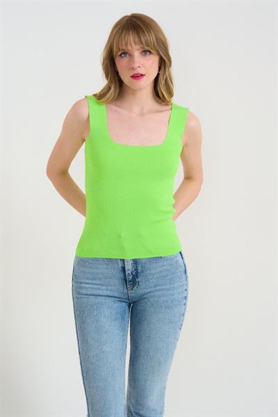 Uzun Kare Atlet - Limon Yeşili