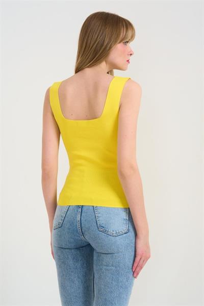 Uzun Kare Atlet - Neon Sarı