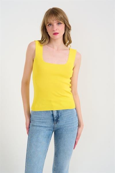 Uzun Kare Atlet - Neon Sarı