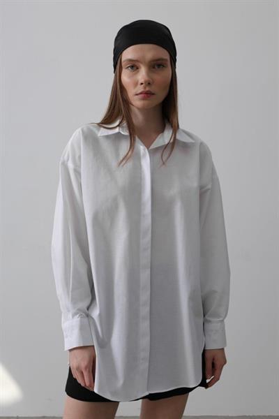 Uzun Kol Gömlek - Beyaz