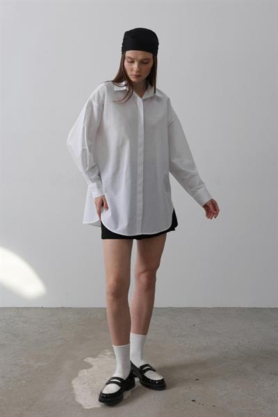 Uzun Kol Gömlek - Beyaz