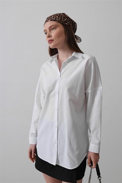 Uzun Kol Gömlek - Beyaz