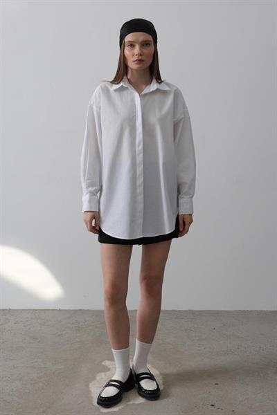 Uzun Kol Gömlek - Beyaz