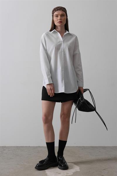 Uzun Kol Gömlek - Beyaz