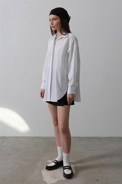 Uzun Kol Gömlek - Beyaz