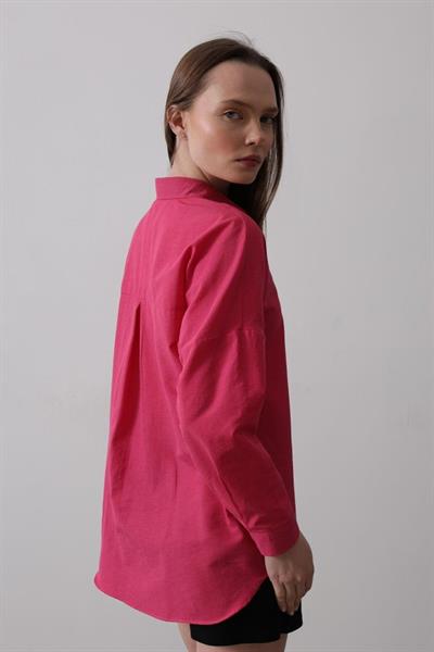 Uzun Kol Gömlek - Fuşya