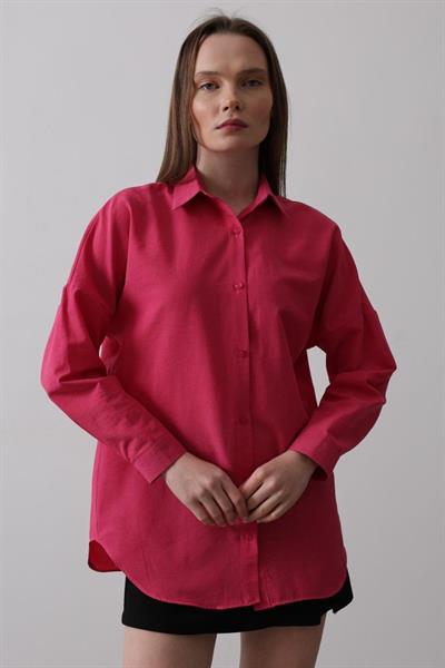 Uzun Kol Gömlek - Fuşya