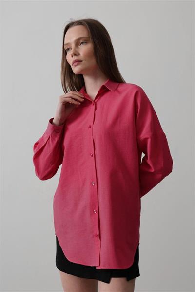 Uzun Kol Gömlek - Fuşya