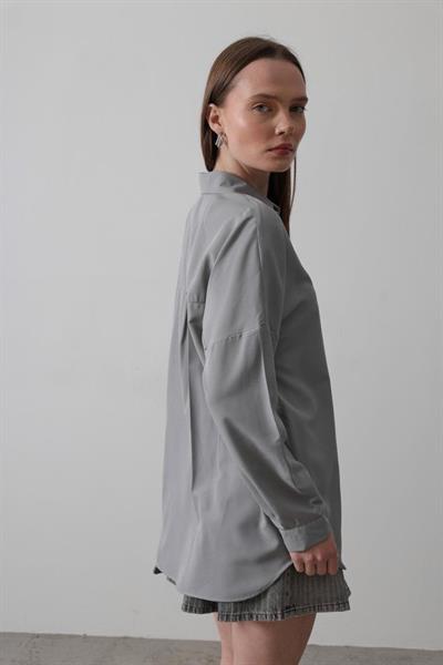 Uzun Kol Gömlek - Gri
