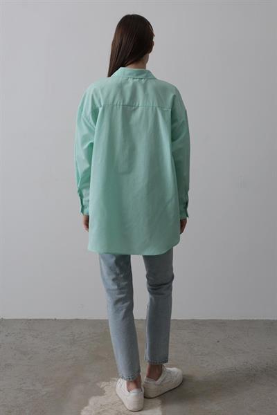 Uzun Kol Gömlek - Mint