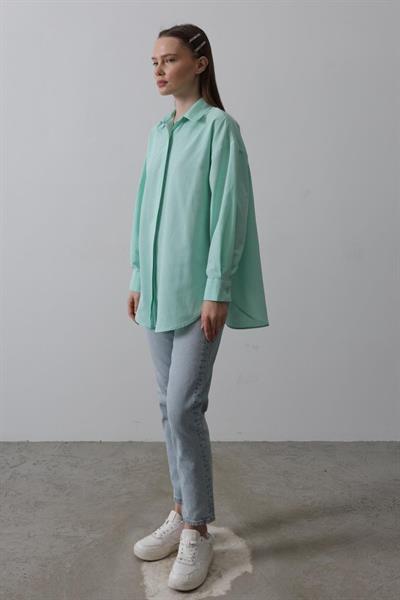 Uzun Kol Gömlek - Mint