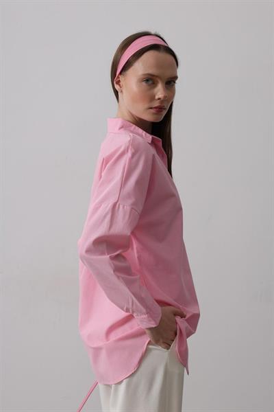 Uzun Kol Gömlek - Pembe