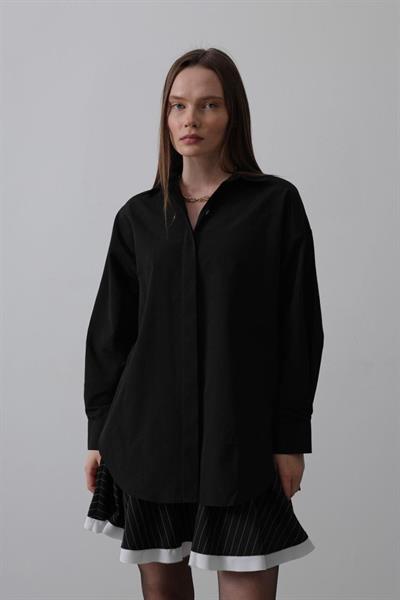 Uzun Kol Gömlek - Siyah