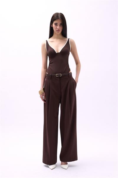 V Yaka Biye Detay Bodysuit