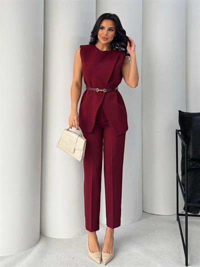 Vatkalı Ceket Pantolon İkili Takım