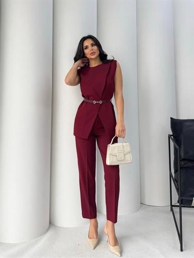 Vatkalı Ceket Pantolon İkili Takım