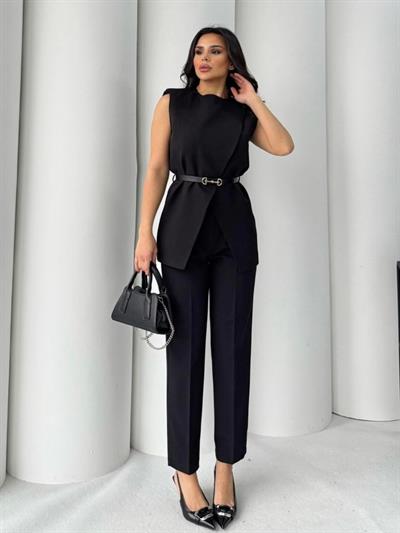 Vatkalı Ceket Pantolon İkili Takım