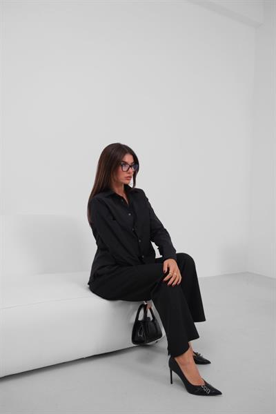 Vatkalı Oversize Gömlek