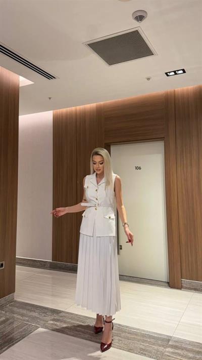 Vatkalı Yelek Etek İkili Takım