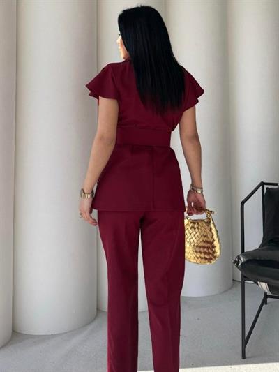 Vatkalı Yelek Pantolon İkili Takım