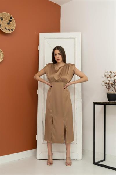 Vizon Eteği Yırtmaçlı Helen Elbise