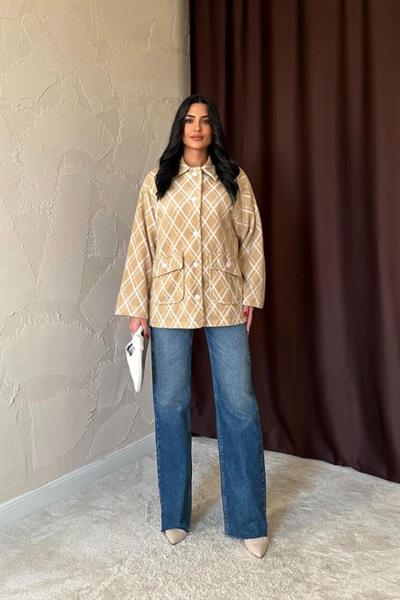 Vizon Polar Baklava Ekose Ceket