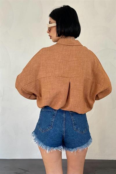 Vizon Taş İşlemeli Gömlek