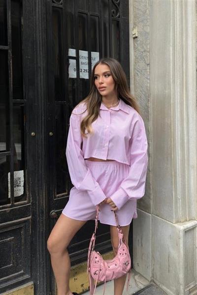 Volerie Çizgili Şortlu Takım 9342-17