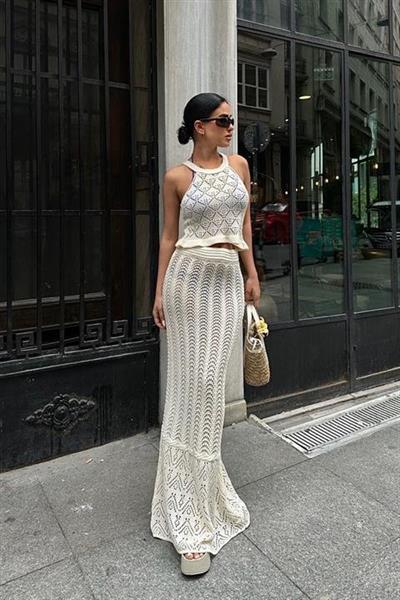 Wendy Kroşe Crop Takım 9841