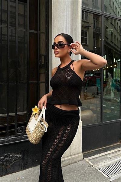 Wendy Kroşe Crop Takım 9841