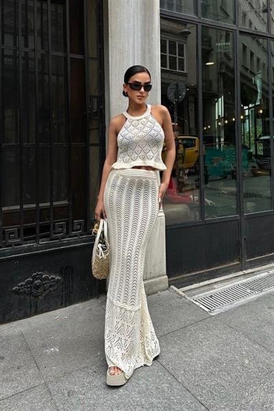 Wendy Kroşe Crop Takım 9841